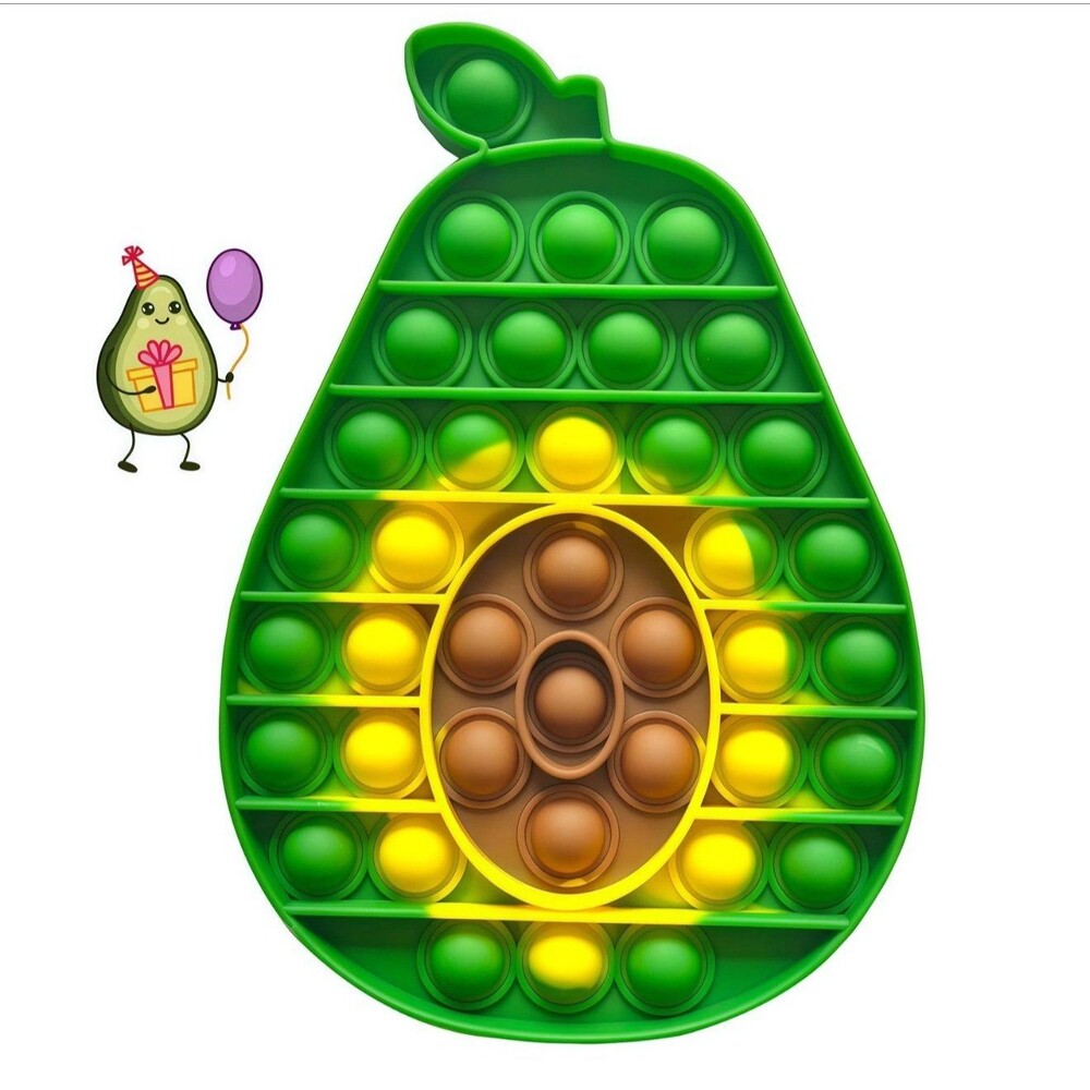 Fidget Toys for Kids, Push Bubble Sensory Toy Avocado Green